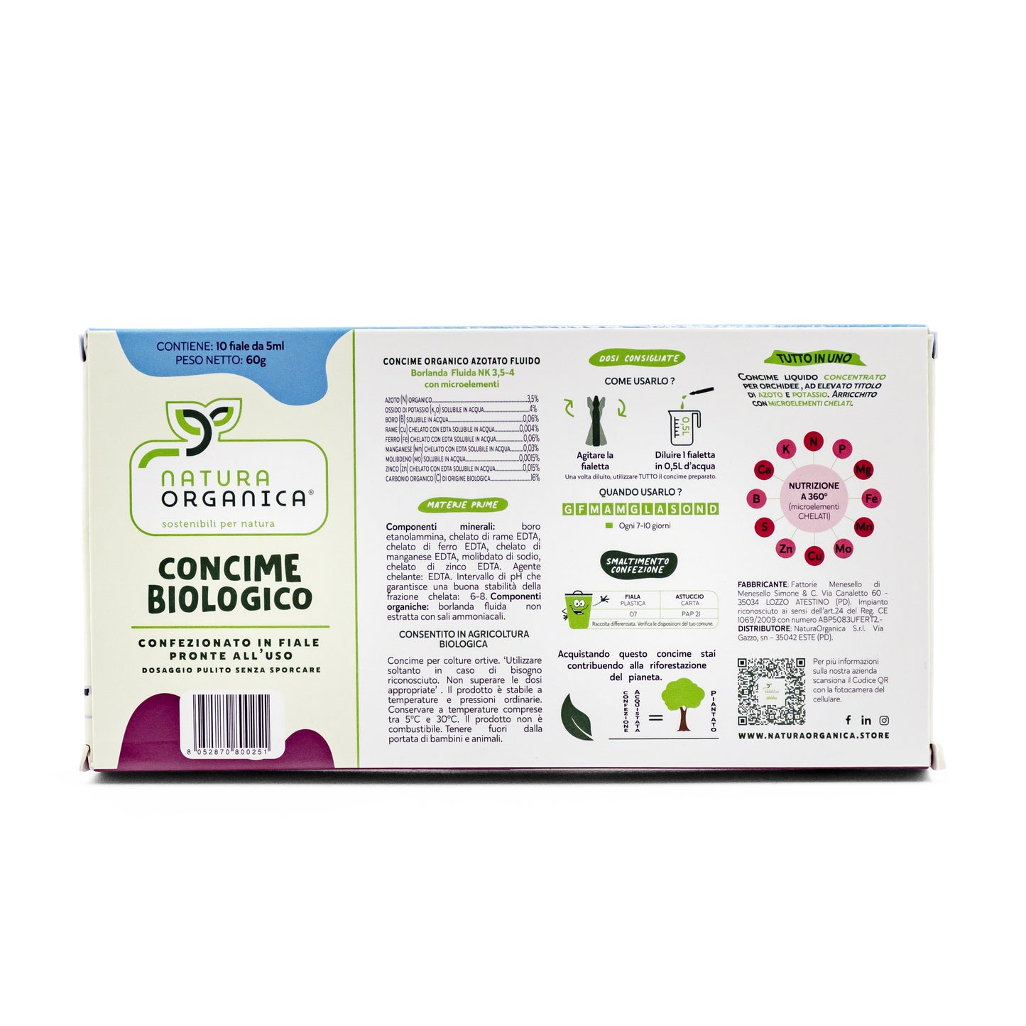 Concime LIQUIDO Biologico IN MICRODOSI per ORCHIDEE NaturaOrganica®