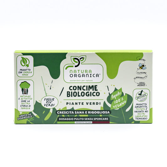 Concime LIQUIDO Biologico IN MICRODOSI per PIANTE VERDI NaturaOrganica®