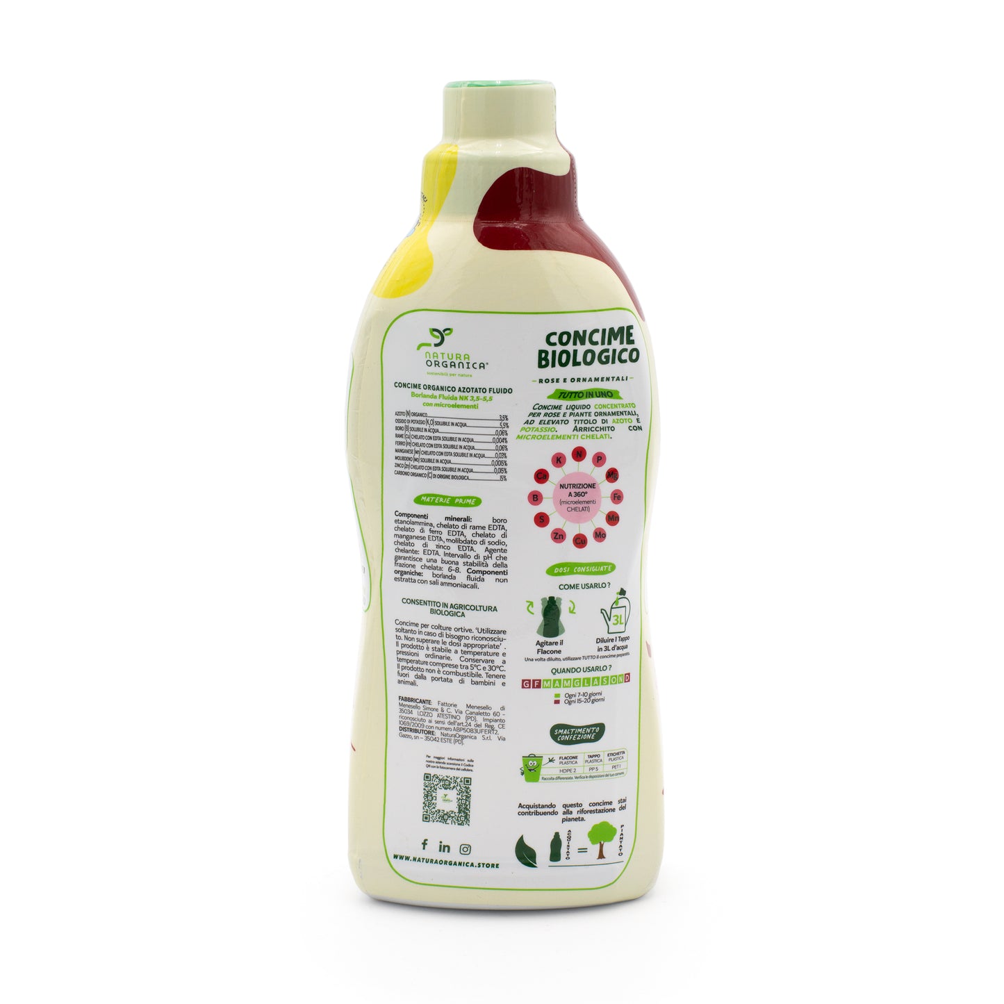 Concime LIQUIDO Biologico ROSE e ORNAMENTALI NaturaOrganica®