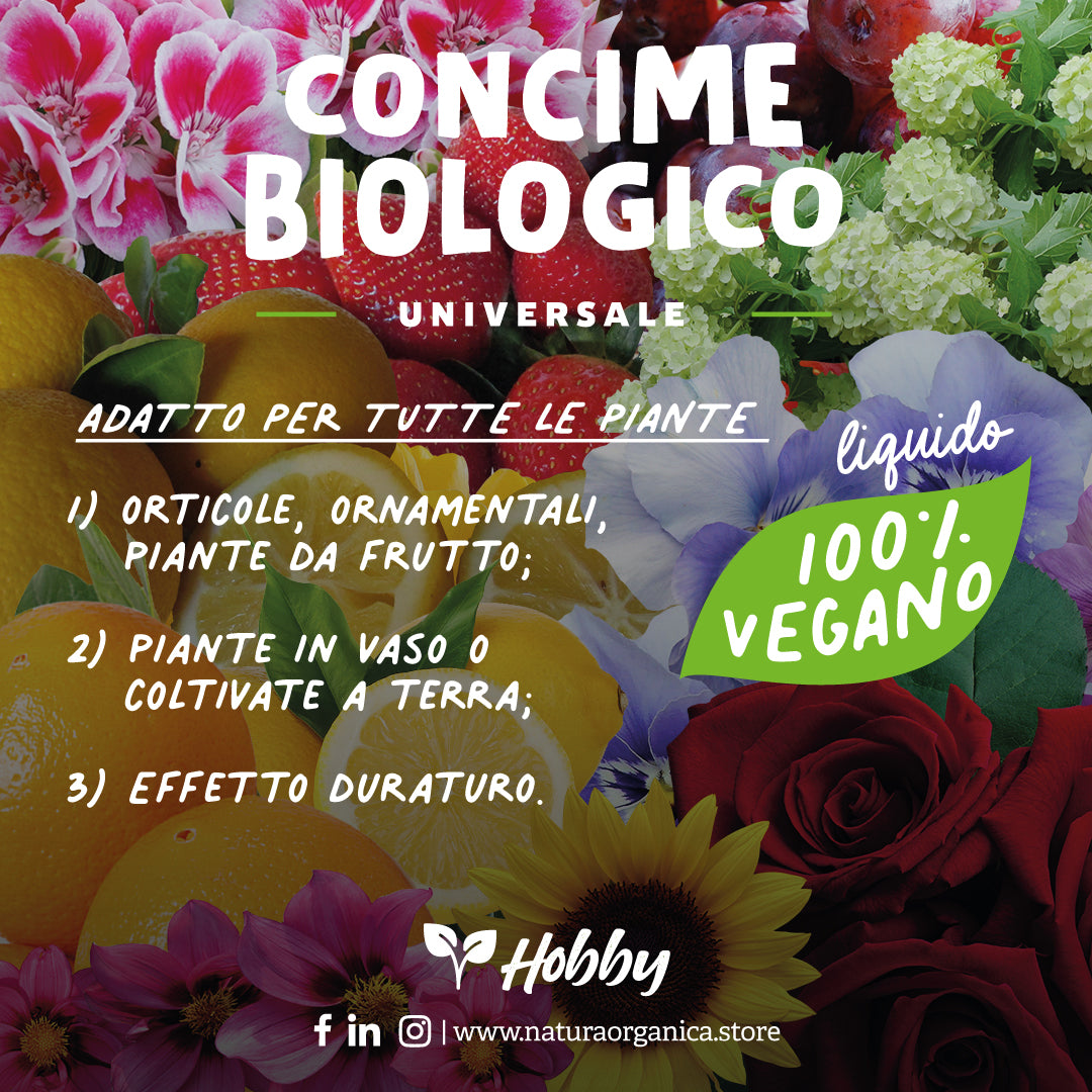 Concime LIQUIDO Biologico UNIVERSALE NaturaOrganica®